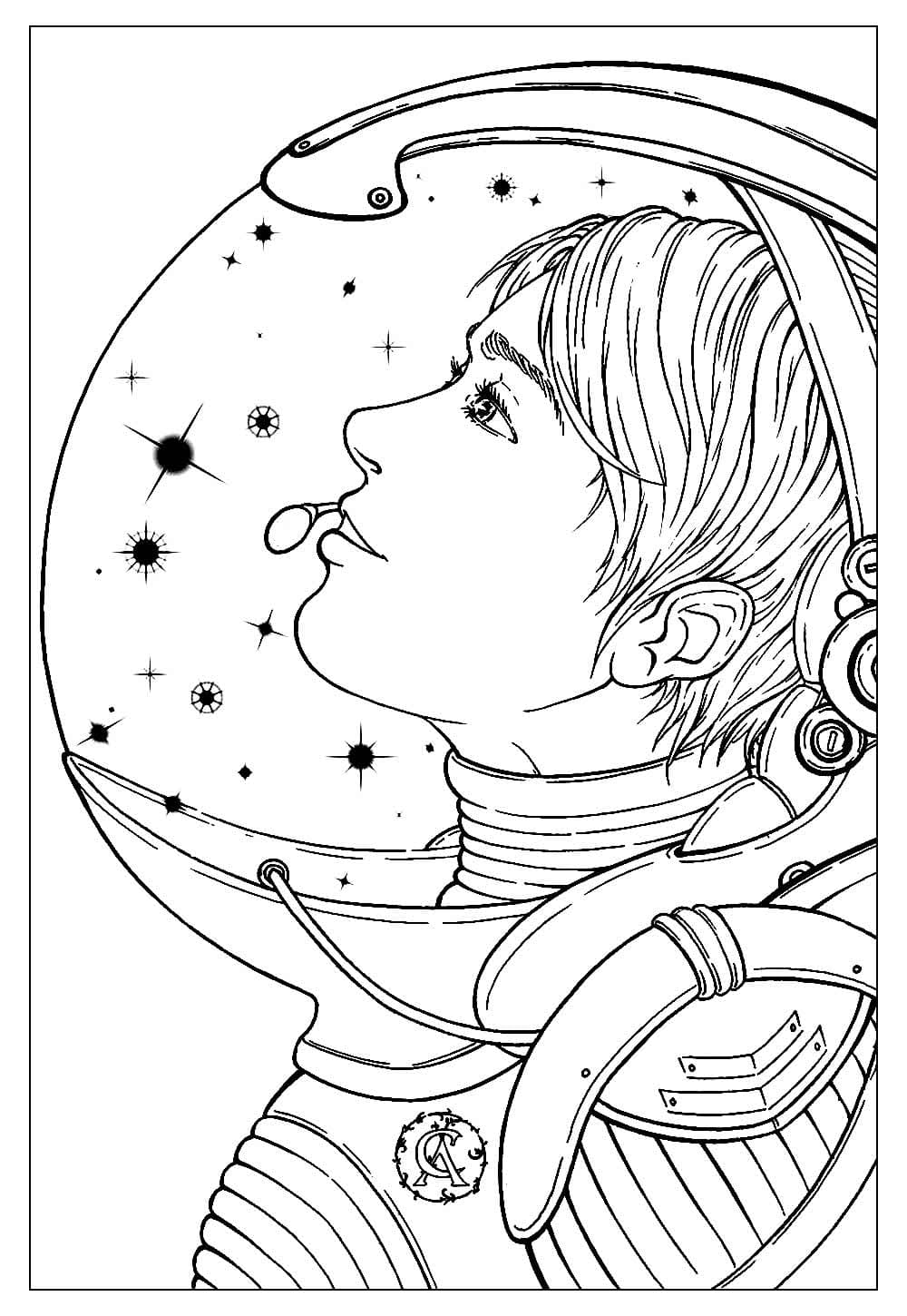 Desenho deAstronauta Imprimível Grátis para colorir