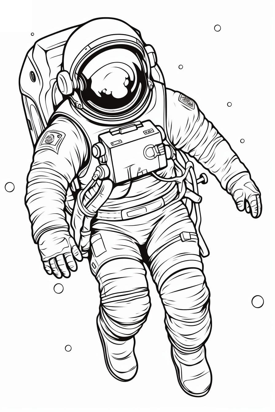 Desenho deAstronauta Imprimível para colorir