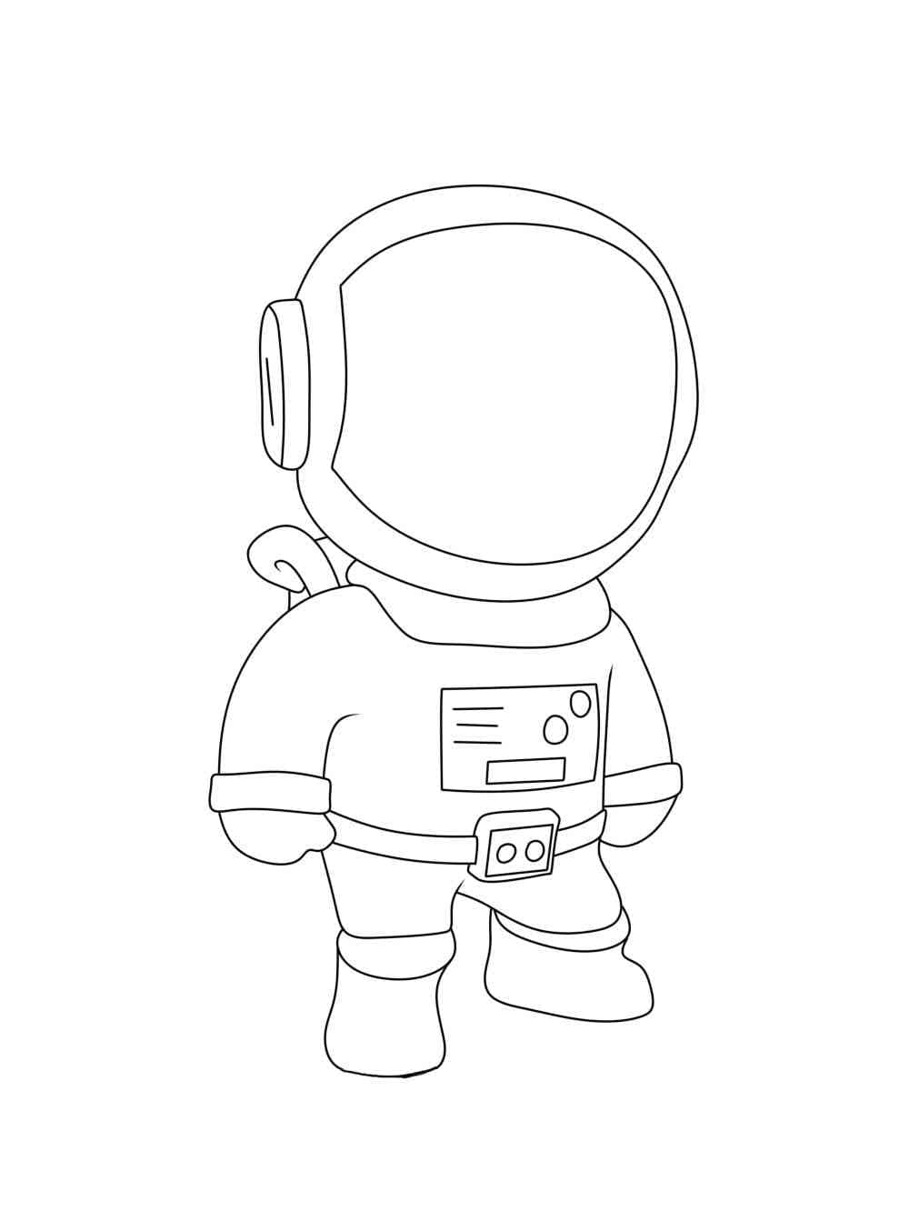 Desenho deAstronauta Stumble Guys para colorir