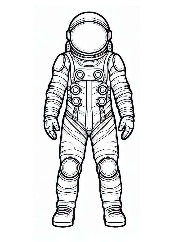 Desenho deAstronauta em pé para colorir