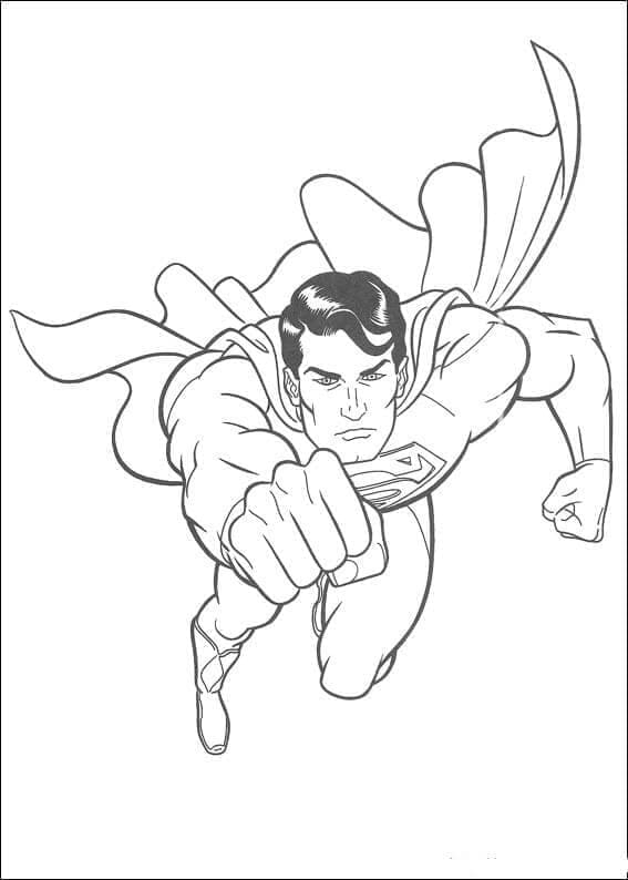 Desenho de Ataques do Superman para colorir