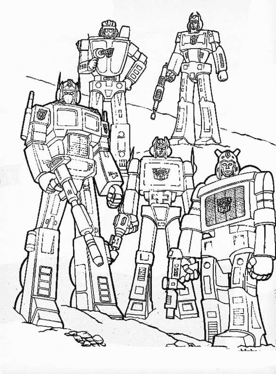 Desenho deAutobots de Transformers para colorir