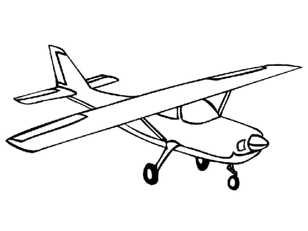 Desenho deAvião Grátis Para Crianças para colorir