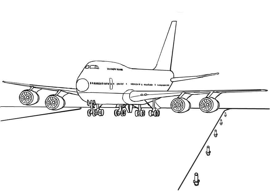 Desenho deAvião Imprimível Para Crianças para colorir