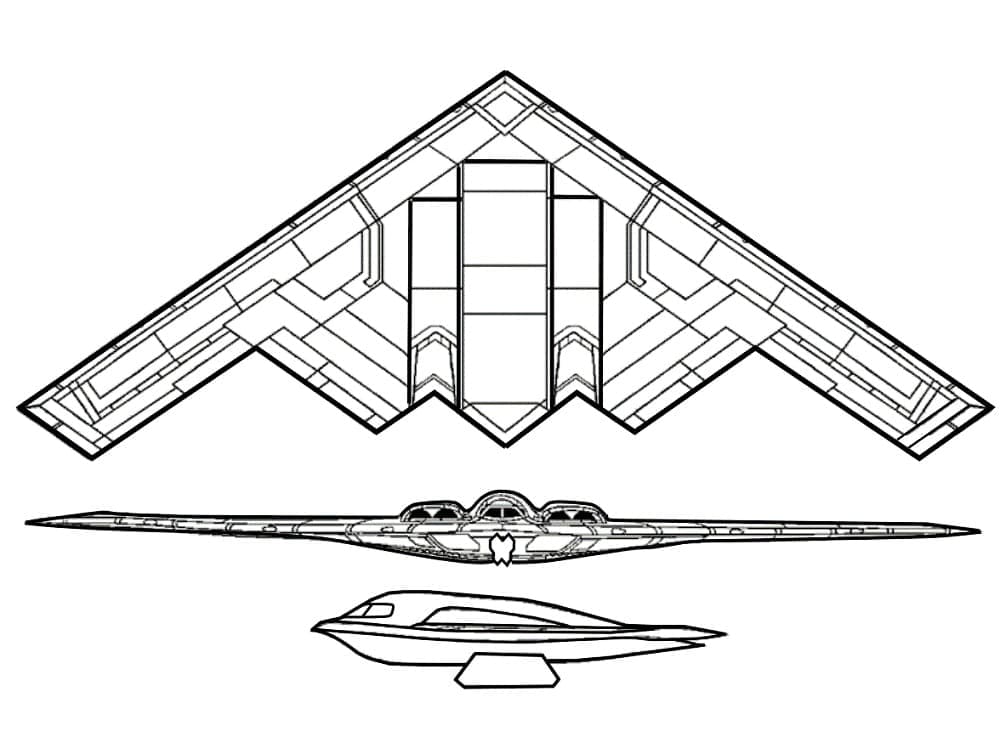 Desenho deAvião Imprimível para colorir