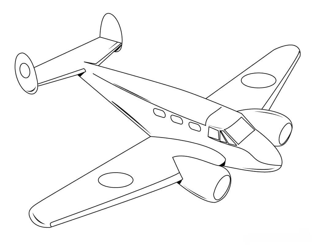 Desenho deAvião Incrível para colorir