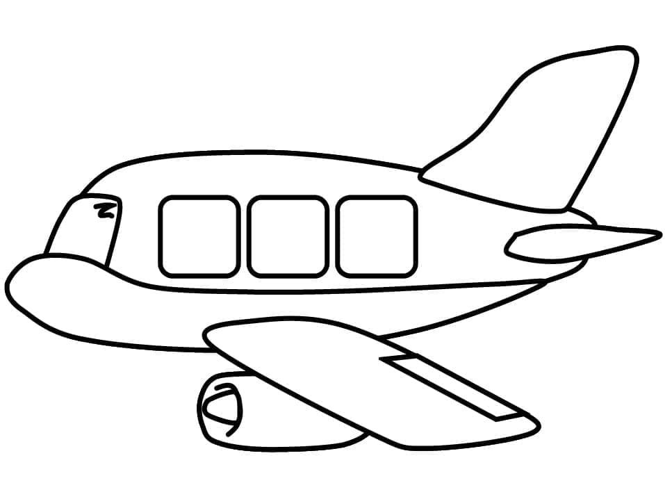 Desenho deAvião Normal para colorir