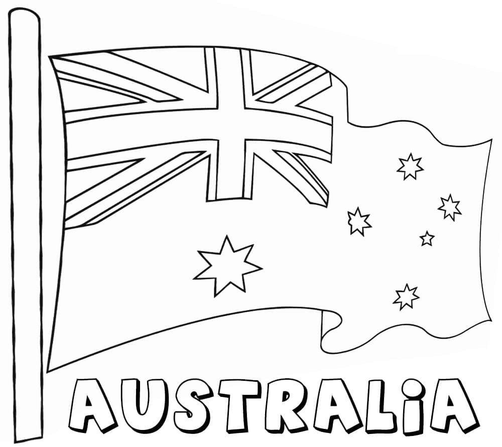 Desenho deBandeira Nacional Australiana para colorir