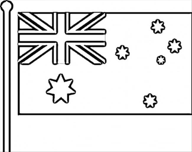 Desenho deBandeira da Australia Grátis para colorir