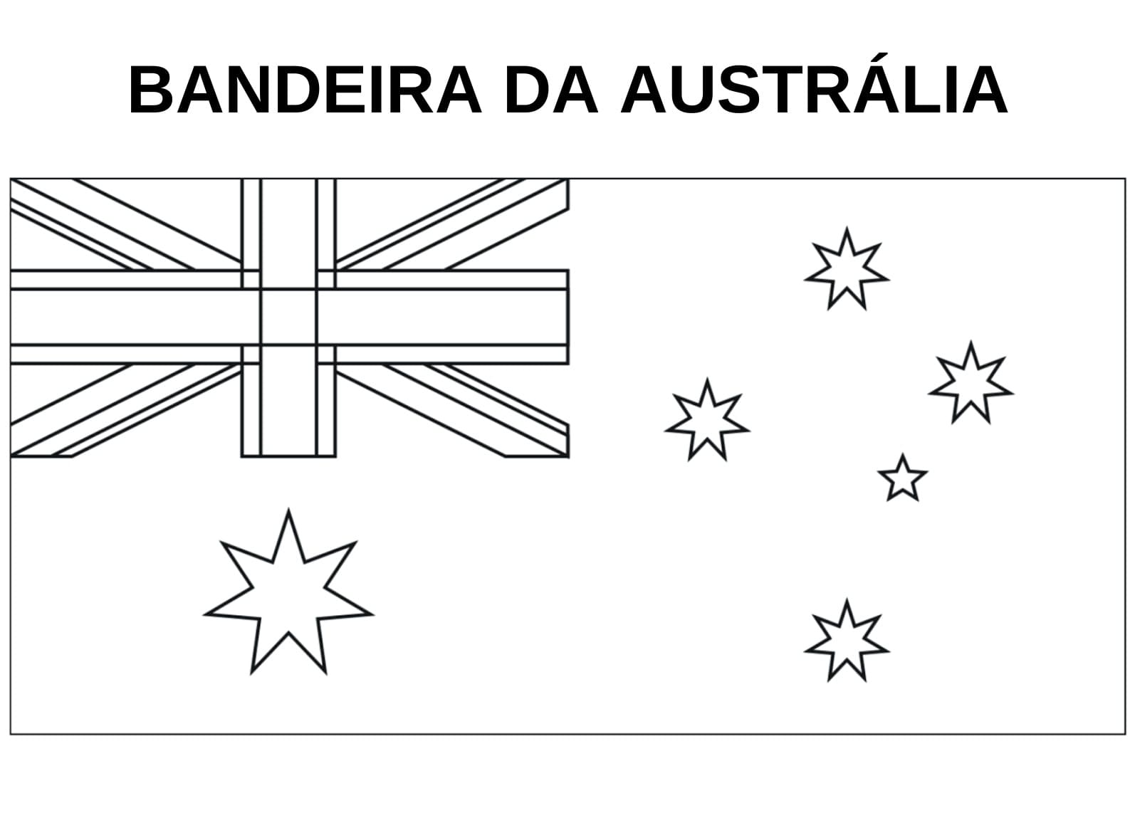 Desenho deBandeira da Australia Simples para colorir