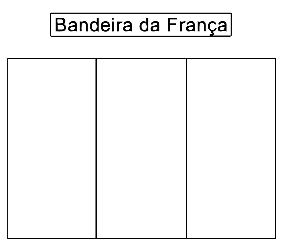 Desenho deBandeira da França Grátis Para Crianças para colorir