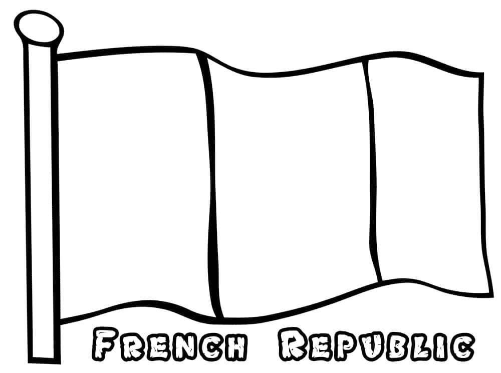 Desenho deBandeira da França Perfeita para colorir