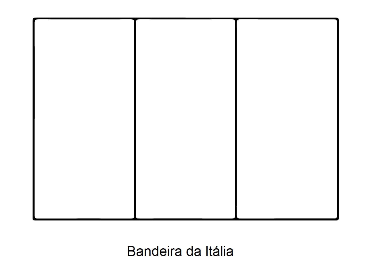 Desenhos de Bandeira da Itália para colorir