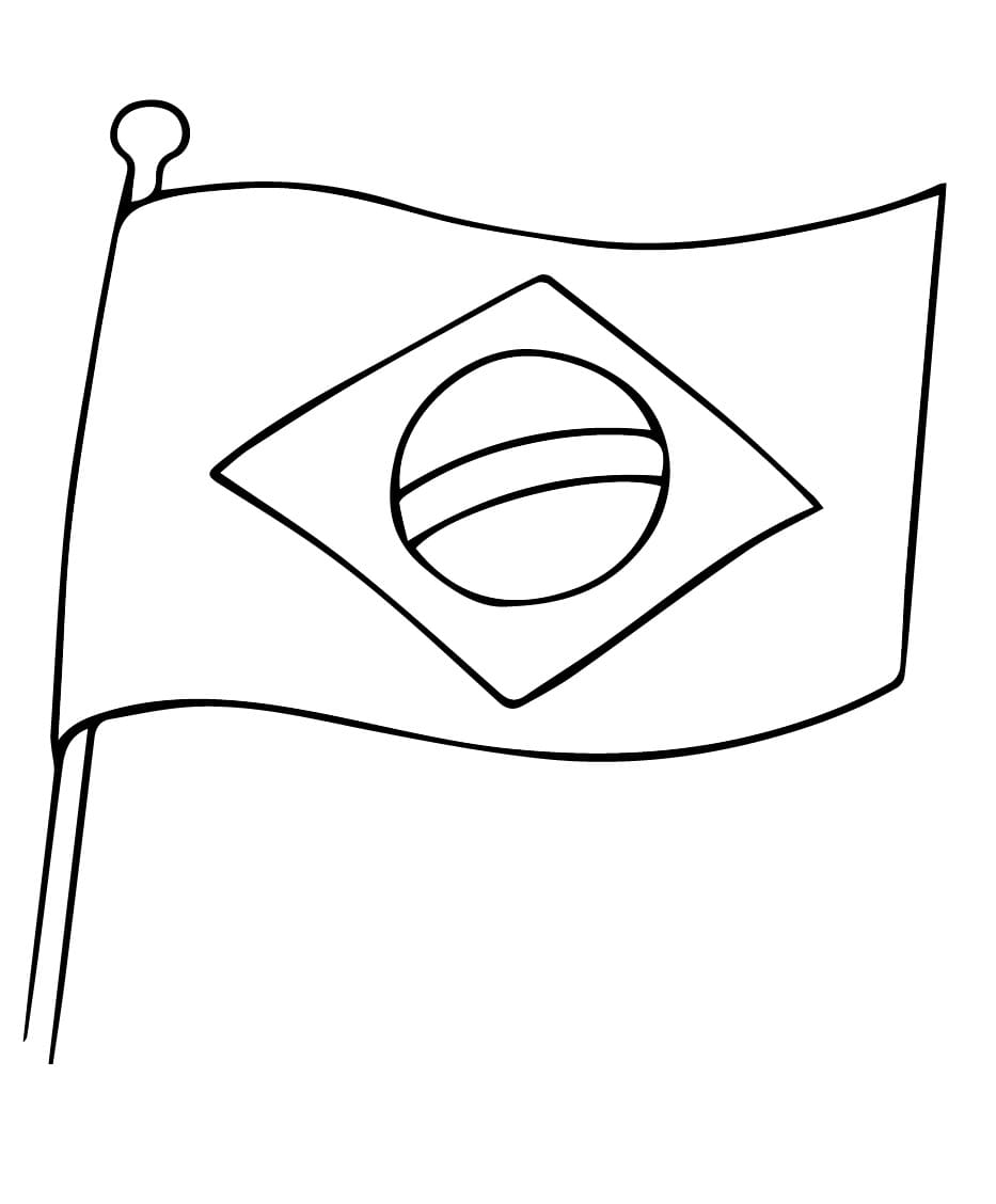 Desenho deBandeira do Brasil Para Crianças para colorir