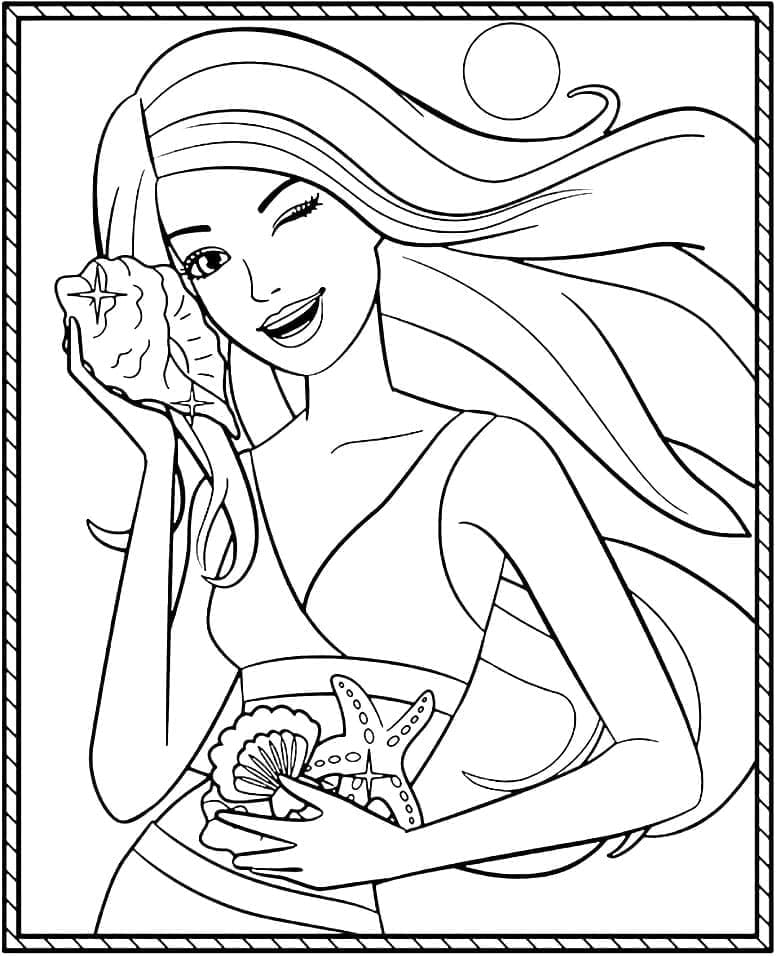 Desenho deBarbie 1 para colorir