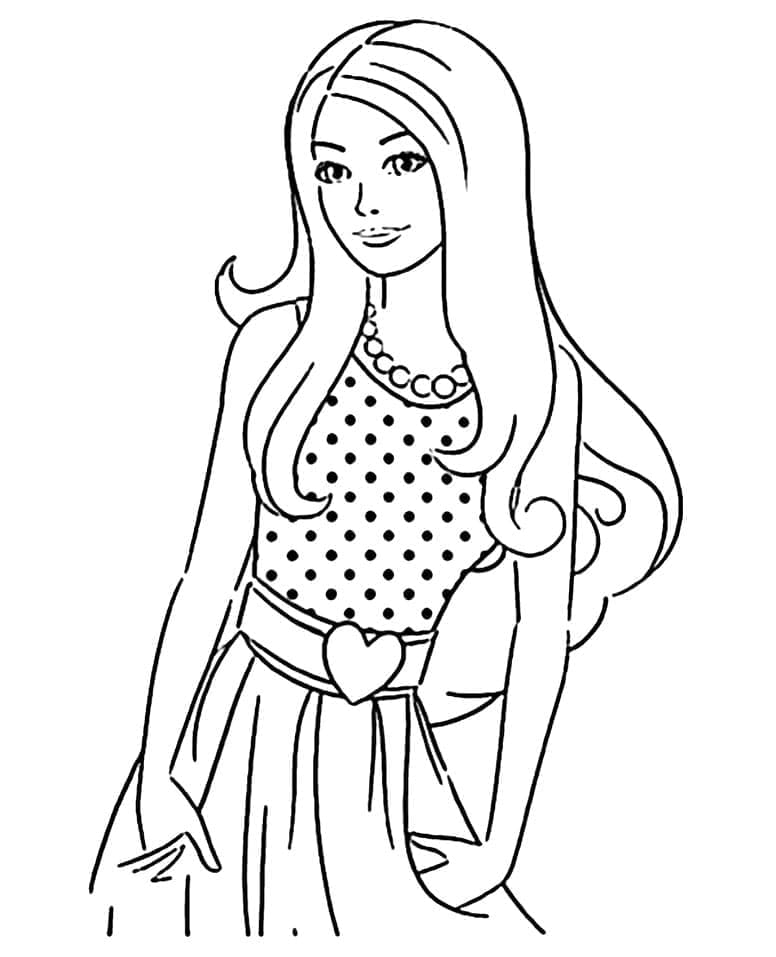 Desenho deBarbie 3 para colorir