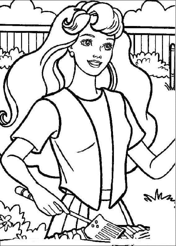 Desenho deBarbie Feliz para colorir