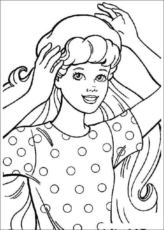 Desenho deBarbie Sorridente para colorir