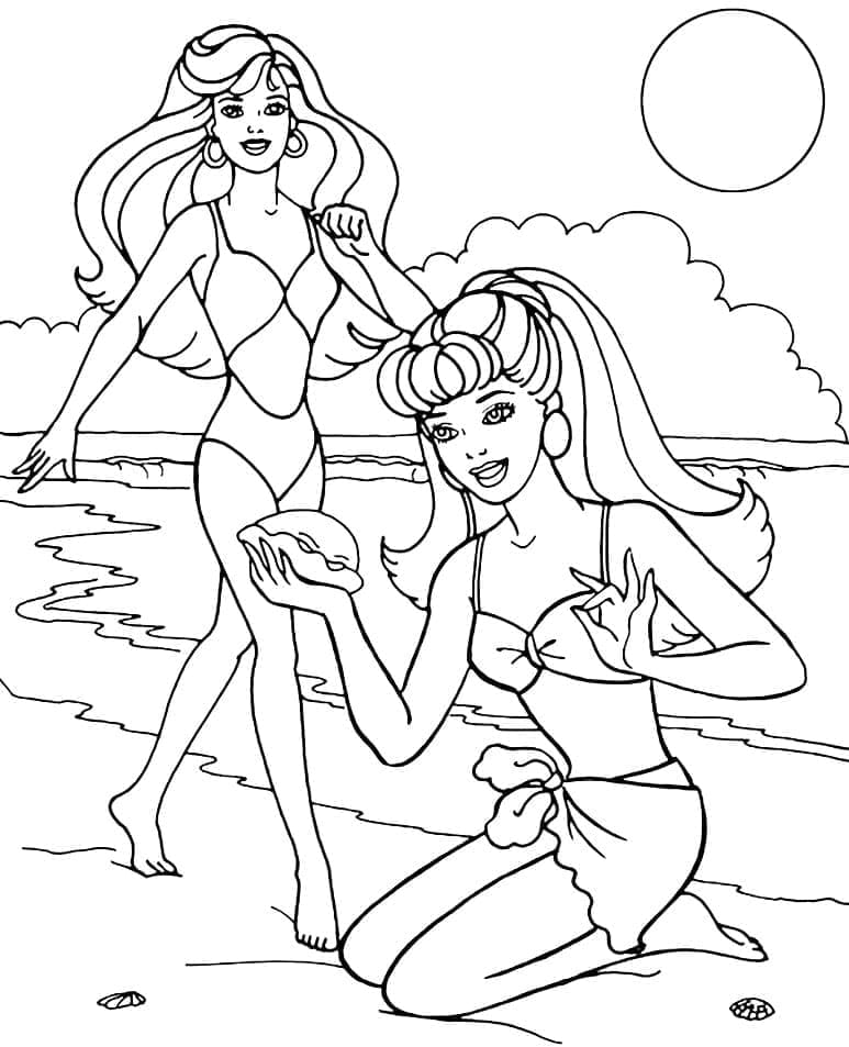 Desenho deBarbie no Verão para colorir