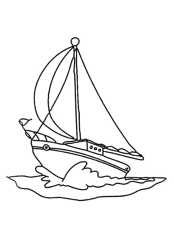 Desenho deBarco Grátis Para Crianças para colorir