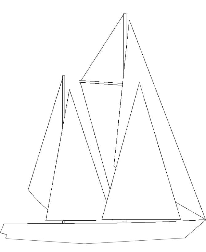 Desenho deBarco Imprimível para colorir