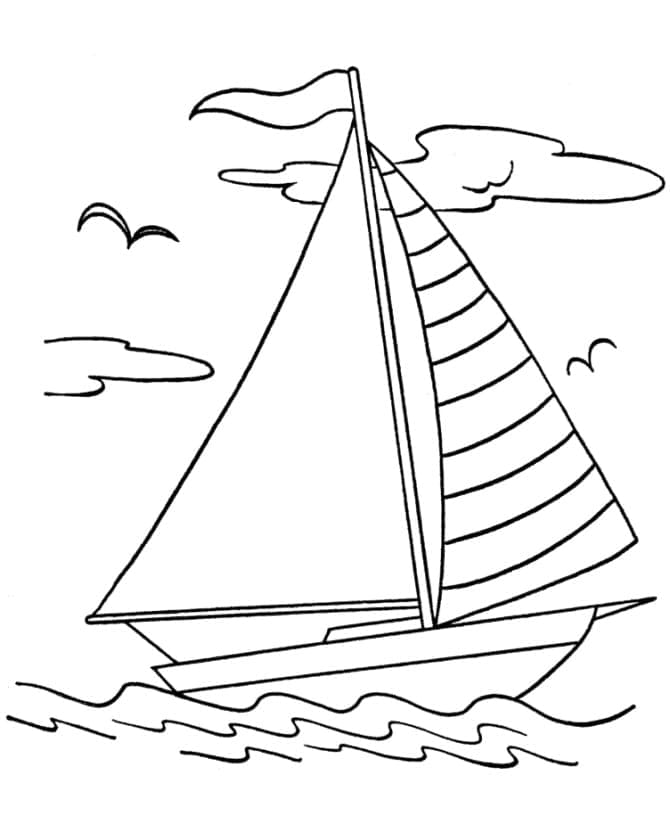 Desenho deBarco Para Crianças para colorir