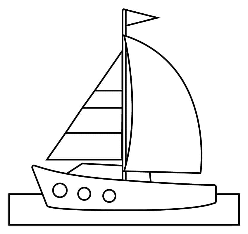 Desenho deBarco Pequeno para colorir