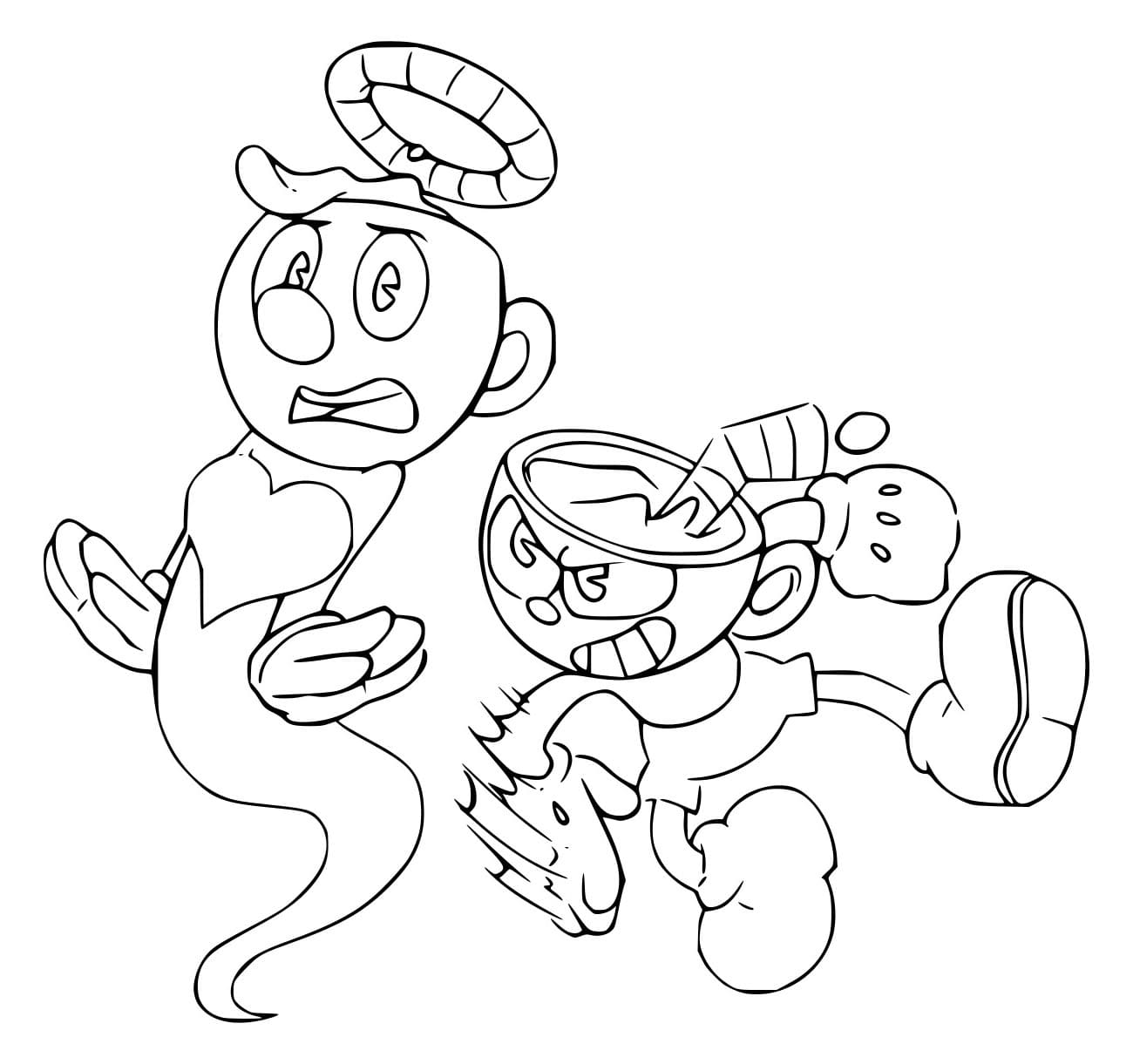 Desenho deBatalhas De Cuphead para colorir