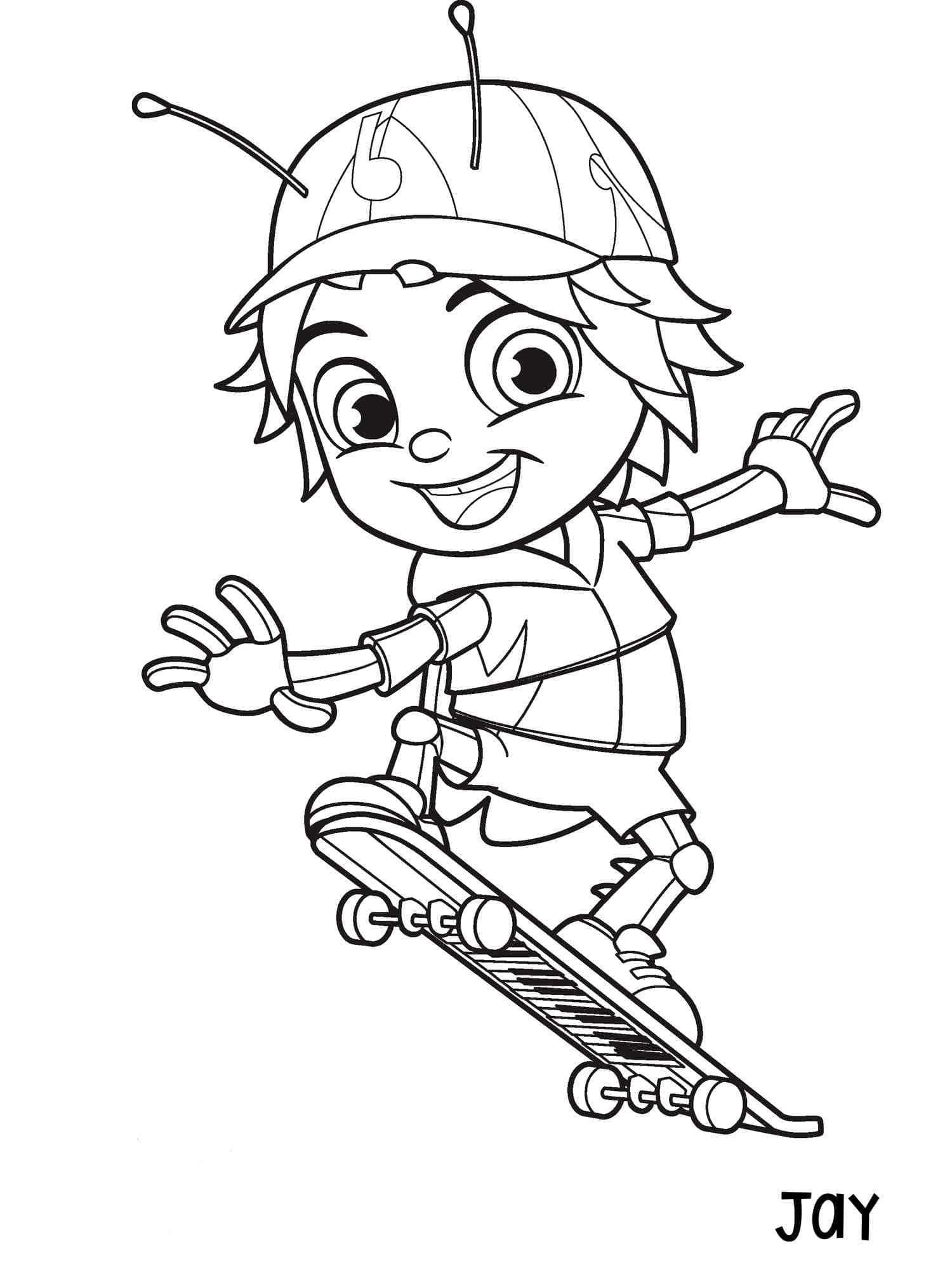 Desenho deBeat Bugs Jay para colorir