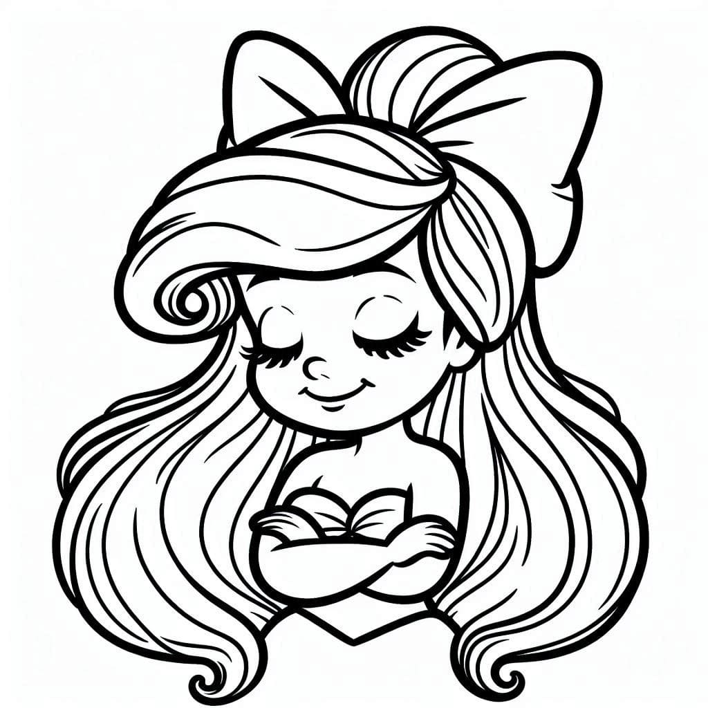 Desenho deBebê Ariel para colorir