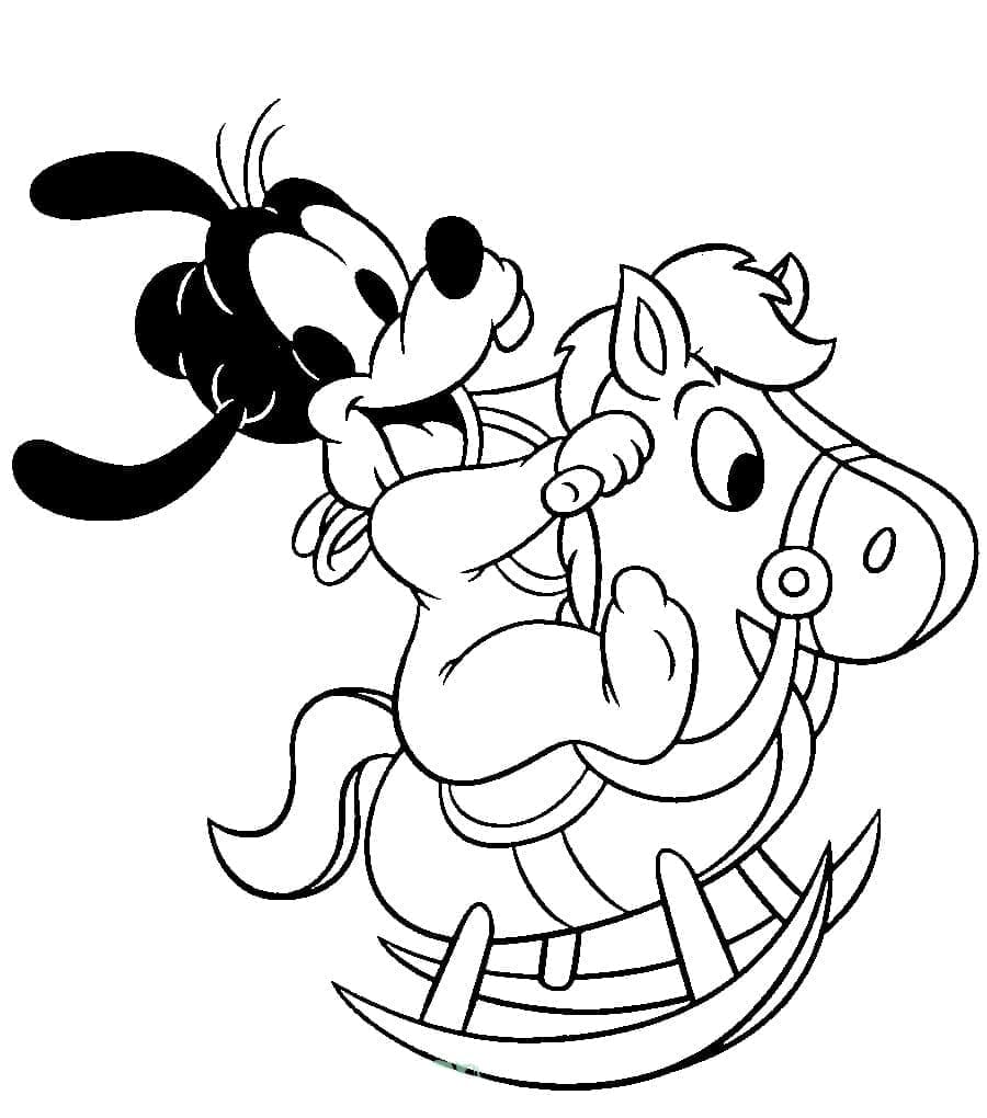 Desenho deBebê Disney Pateta para colorir