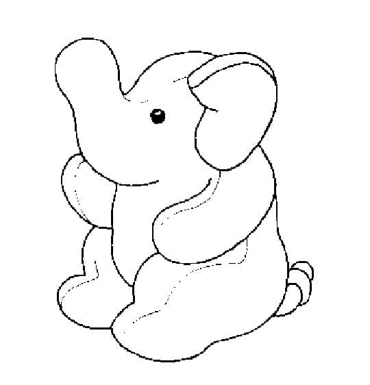 Desenho deBebê Elefante para colorir