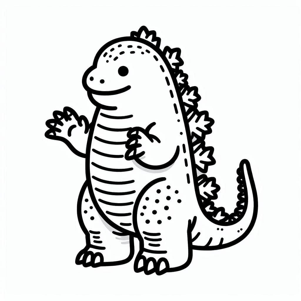 Desenho deBebê Godzilla para colorir