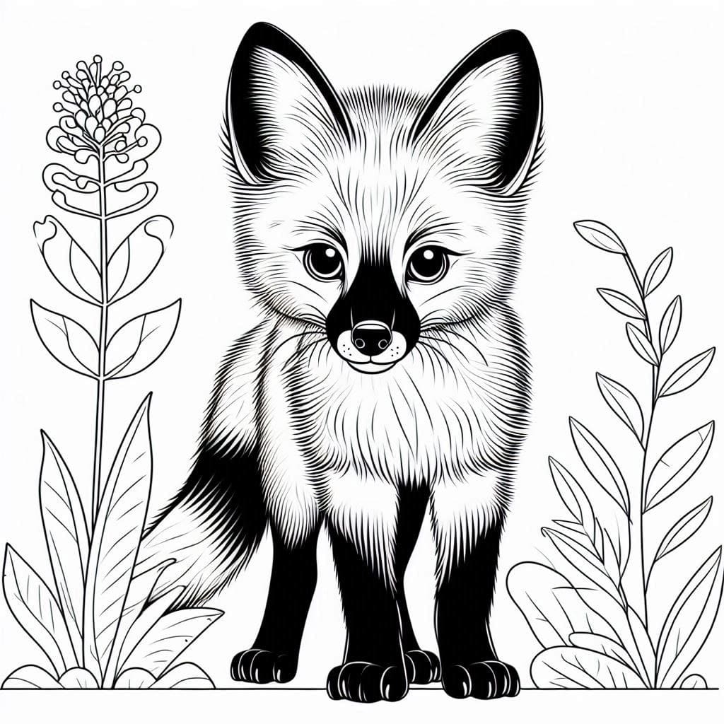 Desenho deBebê Lobo-guará para colorir