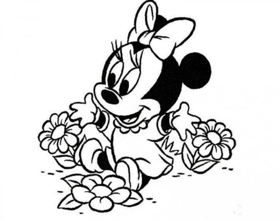 Desenho deBebê Minnie Disney para colorir