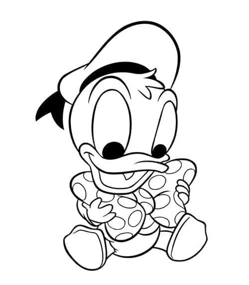 Desenho deBebê Pato Donald Disney para colorir