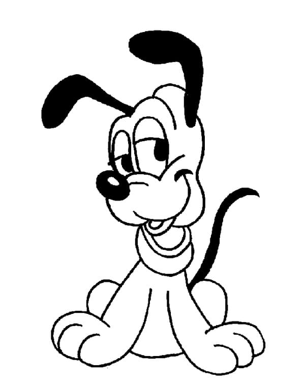 Desenho deBebê Pluto Disney para colorir