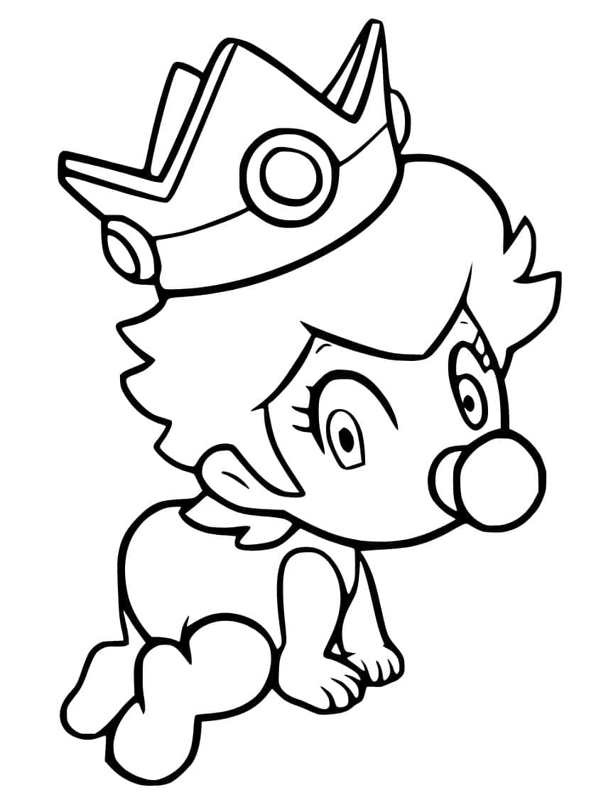 Desenho deBebê Princesa Peach para colorir