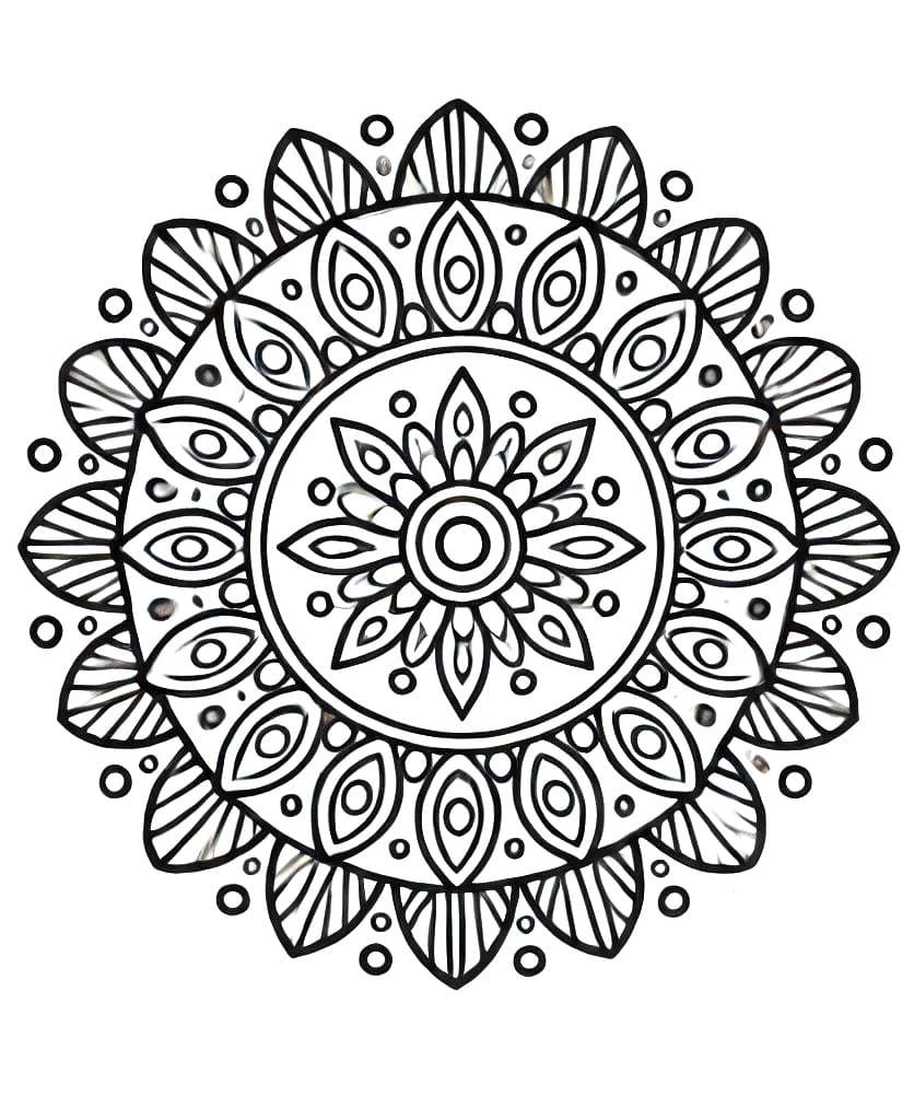 Desenho deBela Mandala Africana para colorir