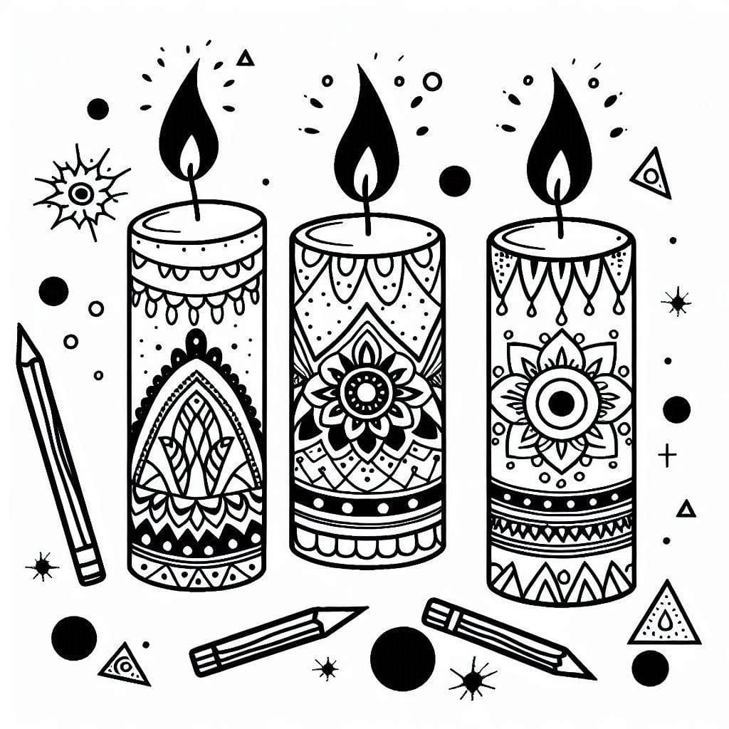 Desenho deBelas Velas para colorir