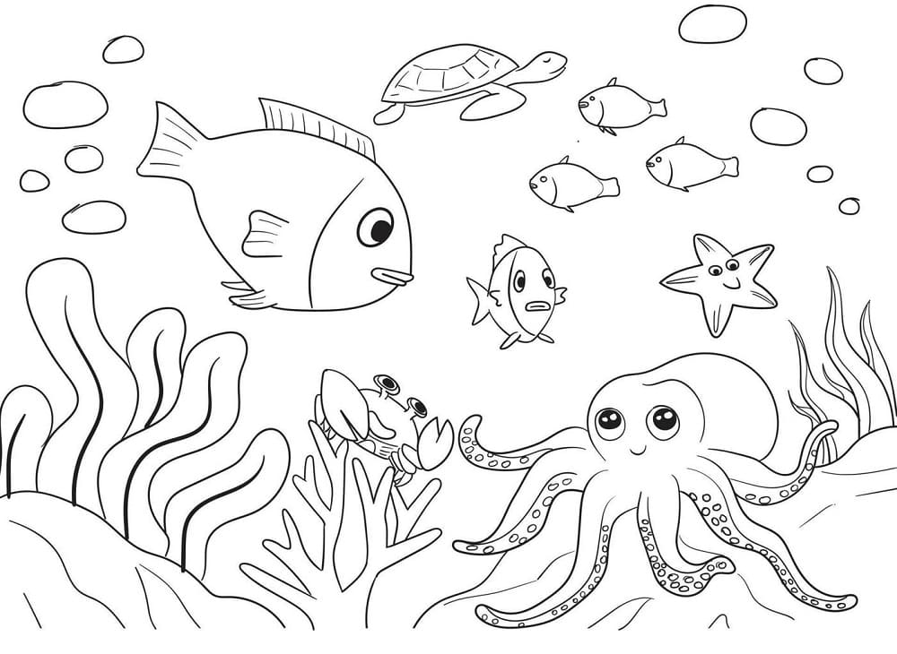 Desenho deBelo Fundo do Mar para colorir