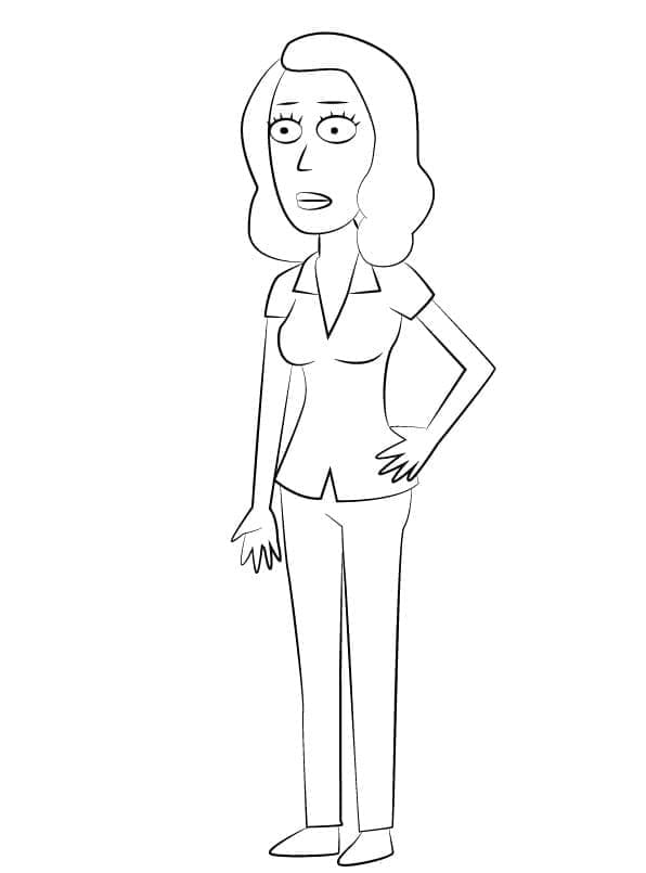 Desenho deBeth Smith de Rick e Morty para colorir