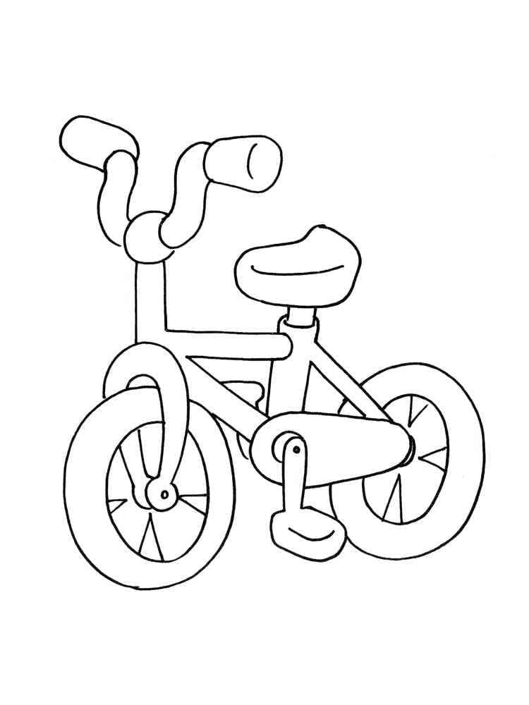 Desenho deBicicleta Fofa para colorir