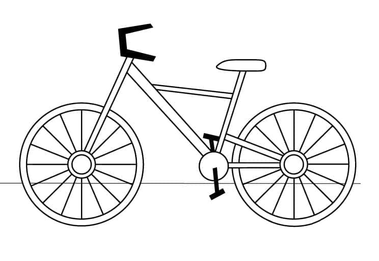 Desenho deBicicleta Grátis para colorir