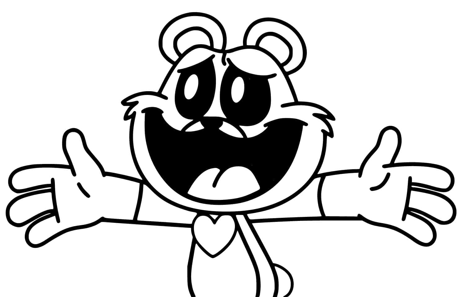 Desenho deBobby BearHug Sorridente para colorir