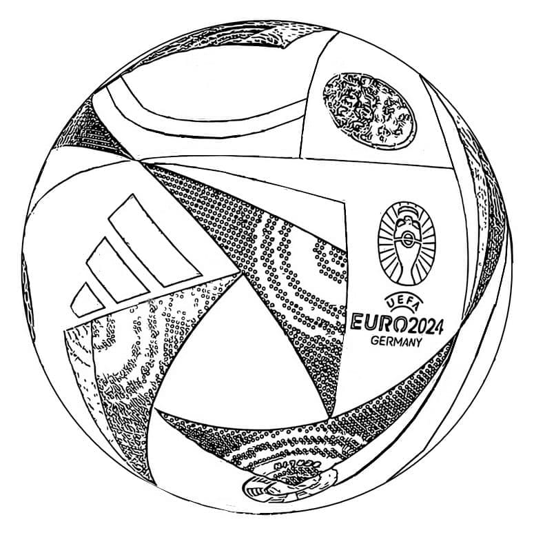 Desenho deBola de Euro 2024 para colorir