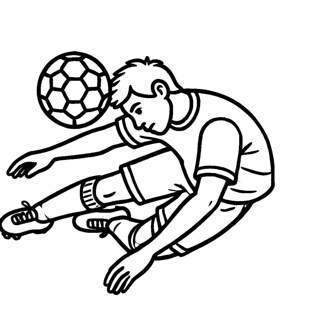 Desenho deBom Jogador De Futebol para colorir