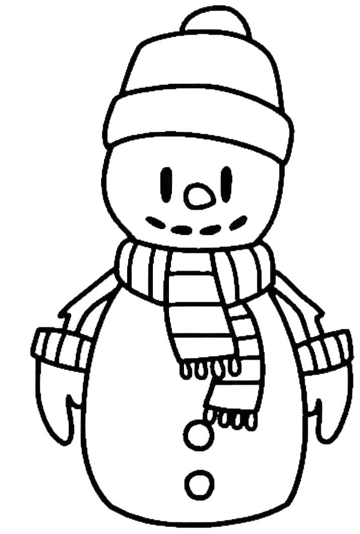 Desenho deBoneco de Neve Stumble Guys para colorir