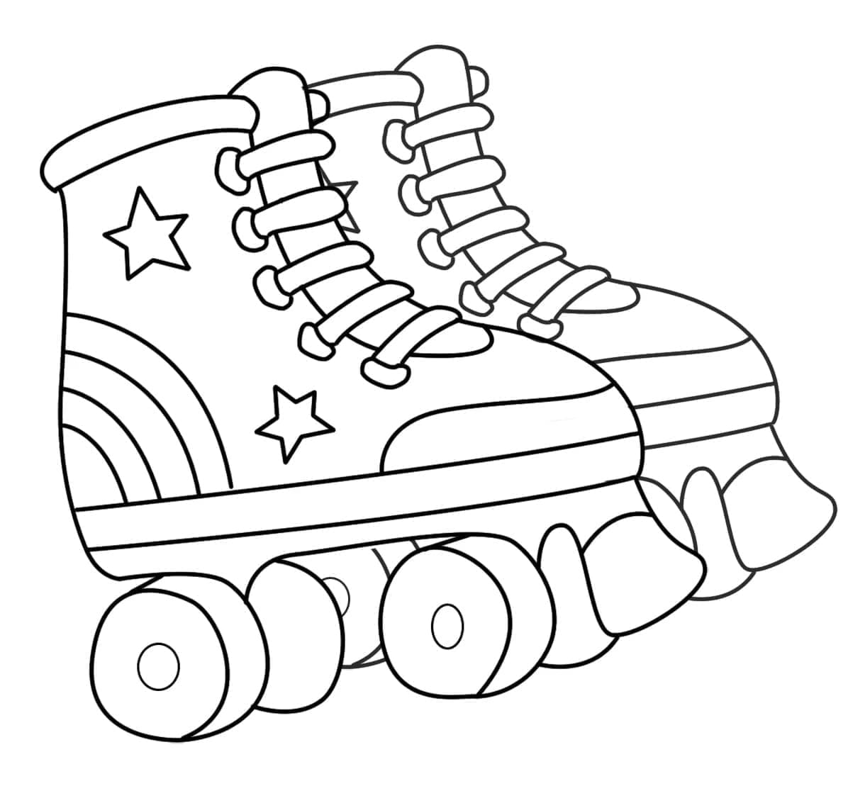 Desenho deBons Patins para colorir