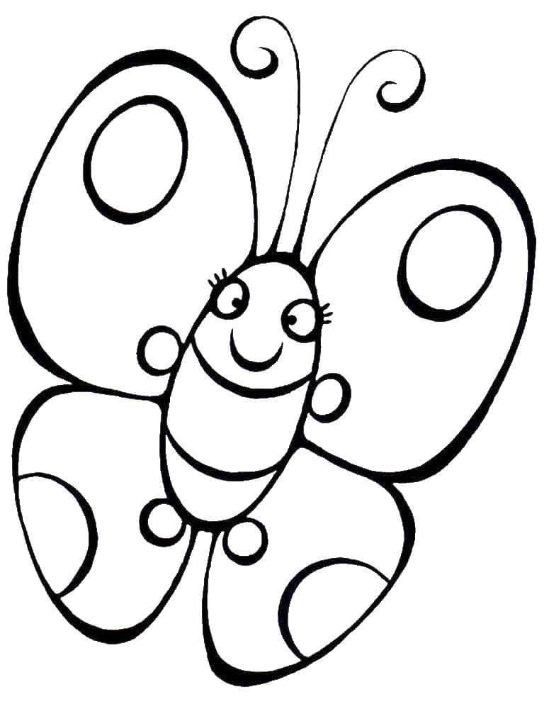 Desenho deDesenho de Borboleta Fofa para colorir